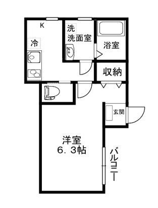 グリーンメゾンの間取り|間取りです。