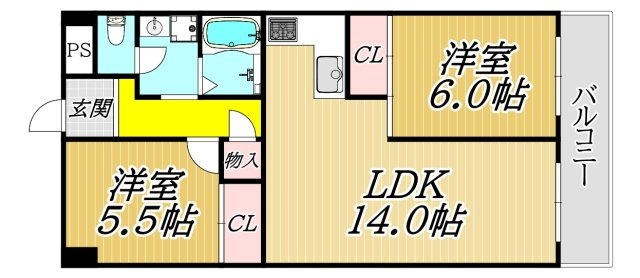 メゾンデール塚口の間取り