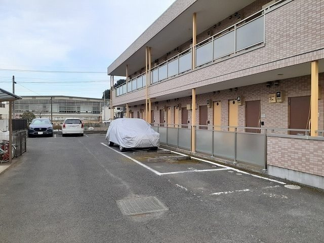 駐車場に車を止められます
