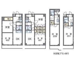 代表的な間取のため実際の間取とは異なる場合があります