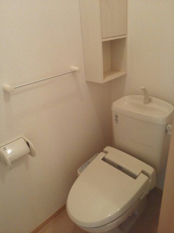 落ち着いた色調のトイレです