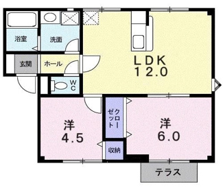 【間取り】 | メゾン花梨Ⅰ