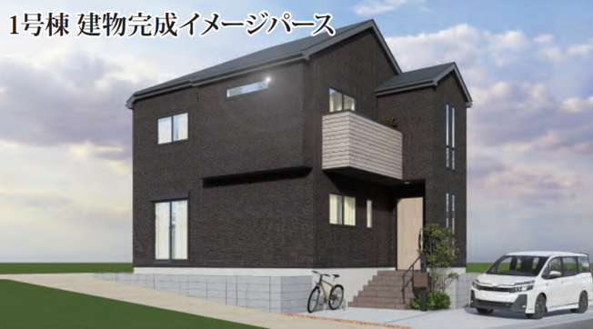 【外観パース】 | 秦野市河原町　全２棟　新築住宅