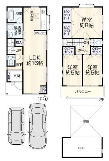 【間取り】 | 八尾市福栄町1丁目 | 【3LDK＋駐車2台可能】室内水廻り設備一新！内外装全面リフォーム後のお引き渡し☆（2026年8月末完了予定）オール電化☆浴室乾燥機・TVモニターホン完備☆白蟻点検済みです☆
