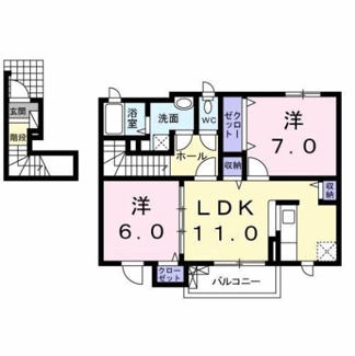 【間取り】 | ブルージュ　Ｂ