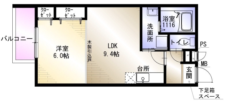 フジパレスエンⅡ号館の間取り