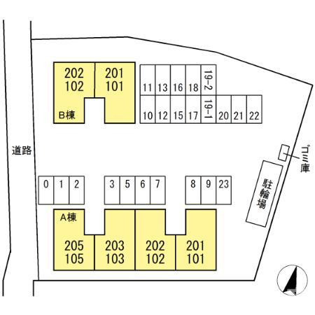 リースランド中府 Ａの区画図