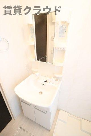 ヴェルデ神明町の洗面所|忙しい朝には欠かせない洗面所です