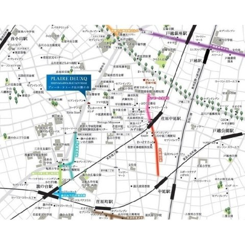 プレール・ドゥーク品川旗の台の地図