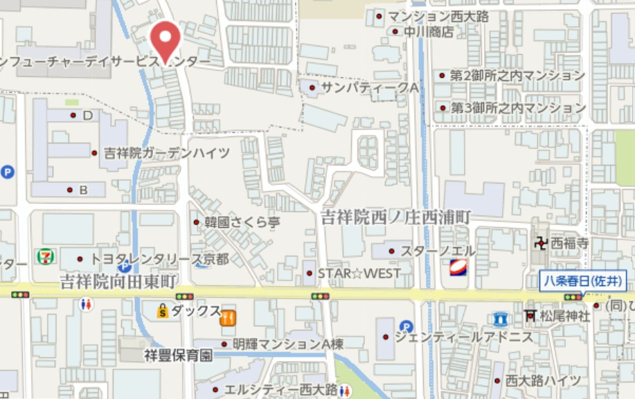 京都市右京区西京極中沢町　新築戸建の地図