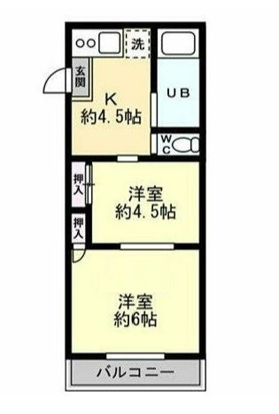 コーポ白楽の間取り