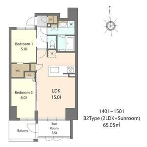 S-RESIDENCE谷町六丁目aloの間取り