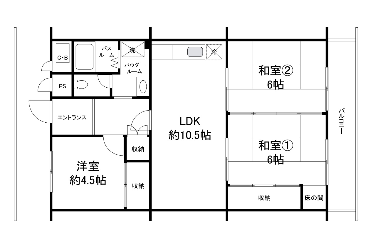 和泉府中ハウスA棟の間取り|現状でのお引渡しになります。詳細はお問合せください。