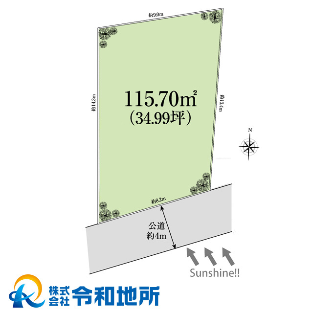 売地　茅ヶ崎市浜竹4丁目の土地図