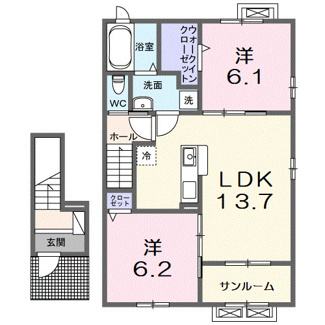 【間取り】 | フローラ長浜