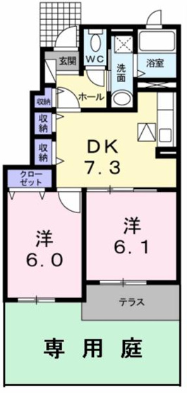 【間取り】 | クラール・ブリーゼⅠ