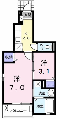 アステール　ＡＯ　Ⅰの間取り
