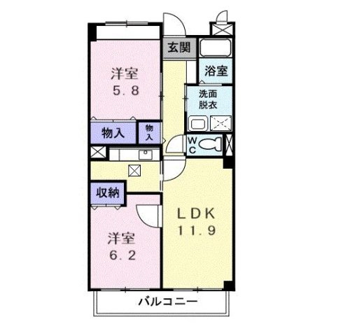 フレール与野本町　弐番館の間取り