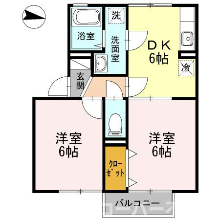 セジュール宮内の間取り