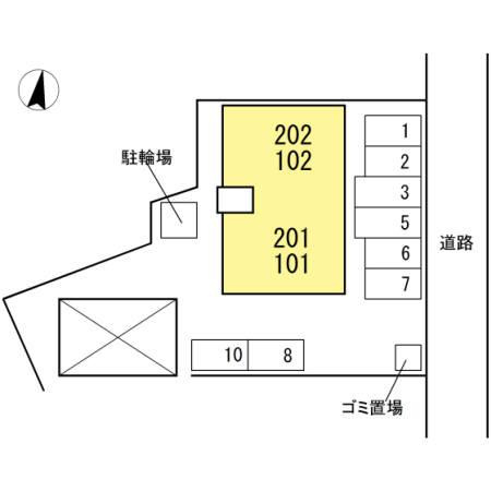 セジュール宮内の区画図
