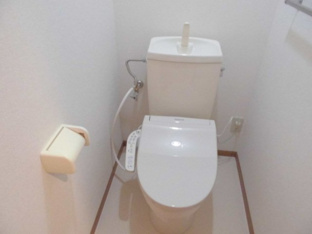 落ち着いた色調のトイレです