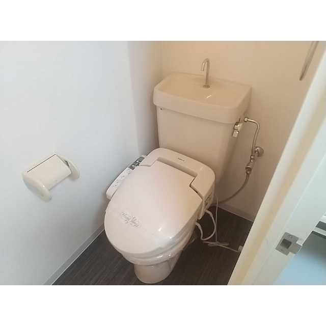 落ち着いた色調のトイレです