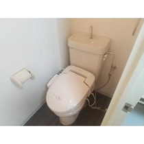 落ち着いた色調のトイレです