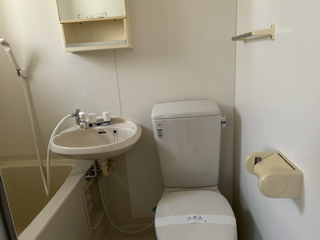 落ち着いた色調のトイレです