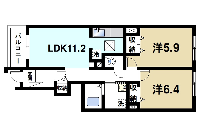 パラッツオ　エテルノの間取り|使いやすい間取りです