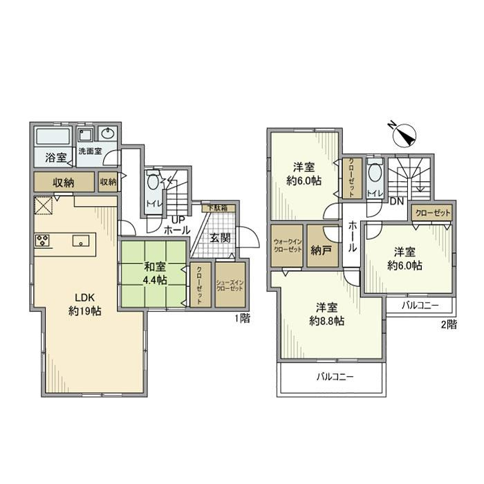 東和田戸建の間取り