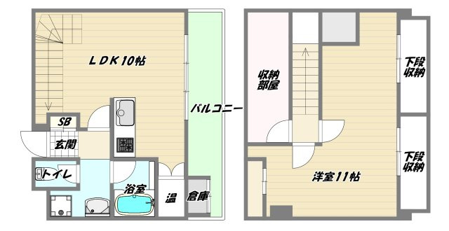 大阪市淀川区西中島５丁目の賃貸マンションの間取り