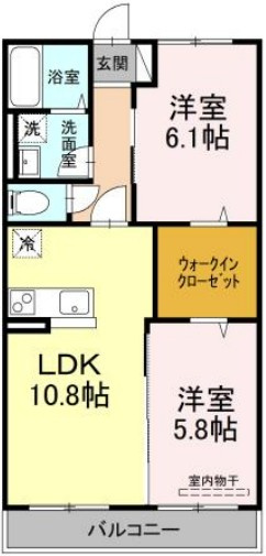 徳島市春日２丁目のアパートの間取り