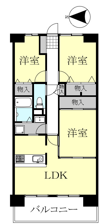 ライオンズマンション明石大久保の間取り