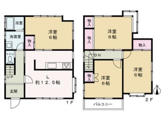 加須市西ノ谷　中古一戸建ての間取り|対面キッチンでお料理中も家族と会話を楽しめます♪