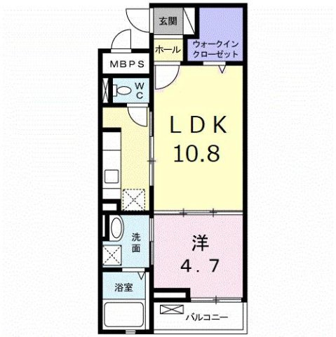クレメントウエストクルメの間取り