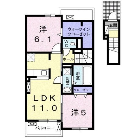 スリジエ　リアン　セカンド　Ｃの間取り