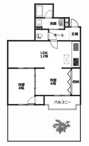 【間取り】 | ルシエル向日町駅前 | 専有面積55.08㎡
