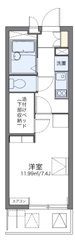 レオパレスエルハピネスの間取り