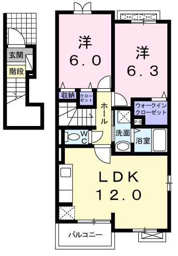 【間取り】 | ティーズ・ガーデンＡ
