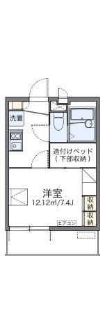 レオパレスオーテスワンの間取り