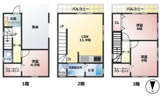 【間取り】 | 東藤江2（西明石駅）2480万円 | 2480万円、3LDK、土地面積58.86m2、建物面積75.33m2 ■間取り■