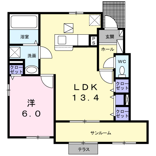 ＨＩＮＯＴＯＲＩ新守山の間取り