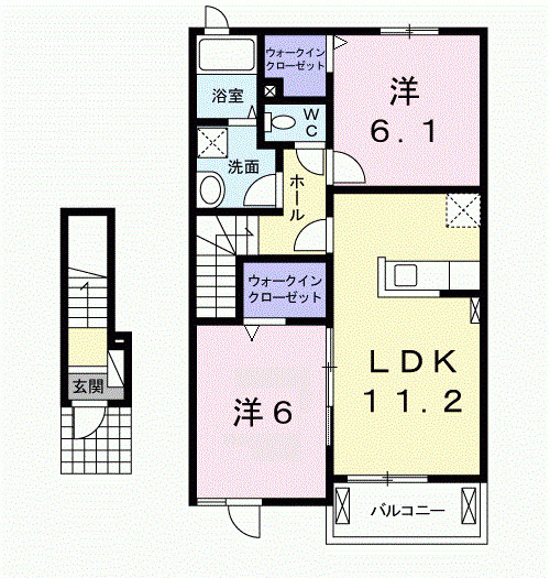 パストラール　ライツⅠの間取り