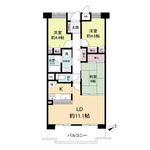 NTPRレジデンス甲子園四番町の間取り