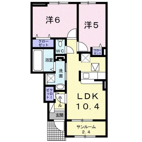 フラン・アンジュ　Ⅳの間取り