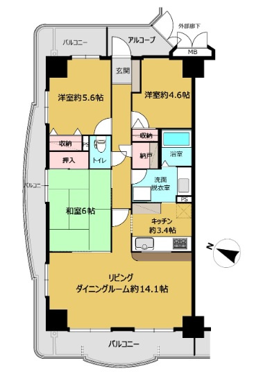 プレステージ青山の間取り