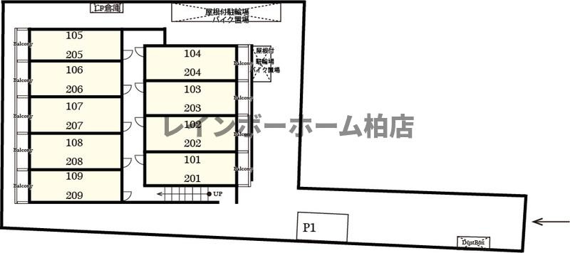 フェリオ柏の区画図