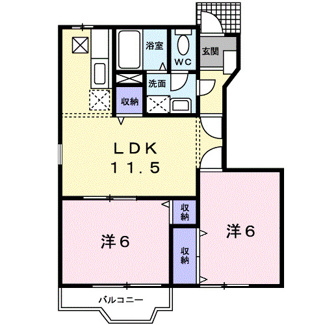 【間取り】 | アルカディアＫ　Ⅰ