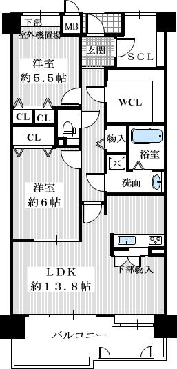 ライオンズマンション金剛の間取り