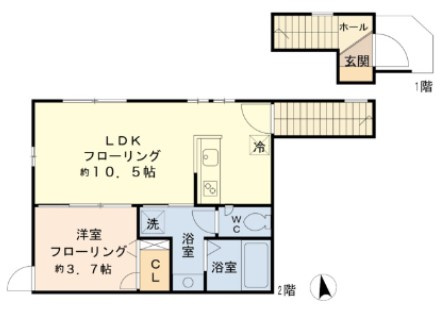 ラテール下北沢の間取り